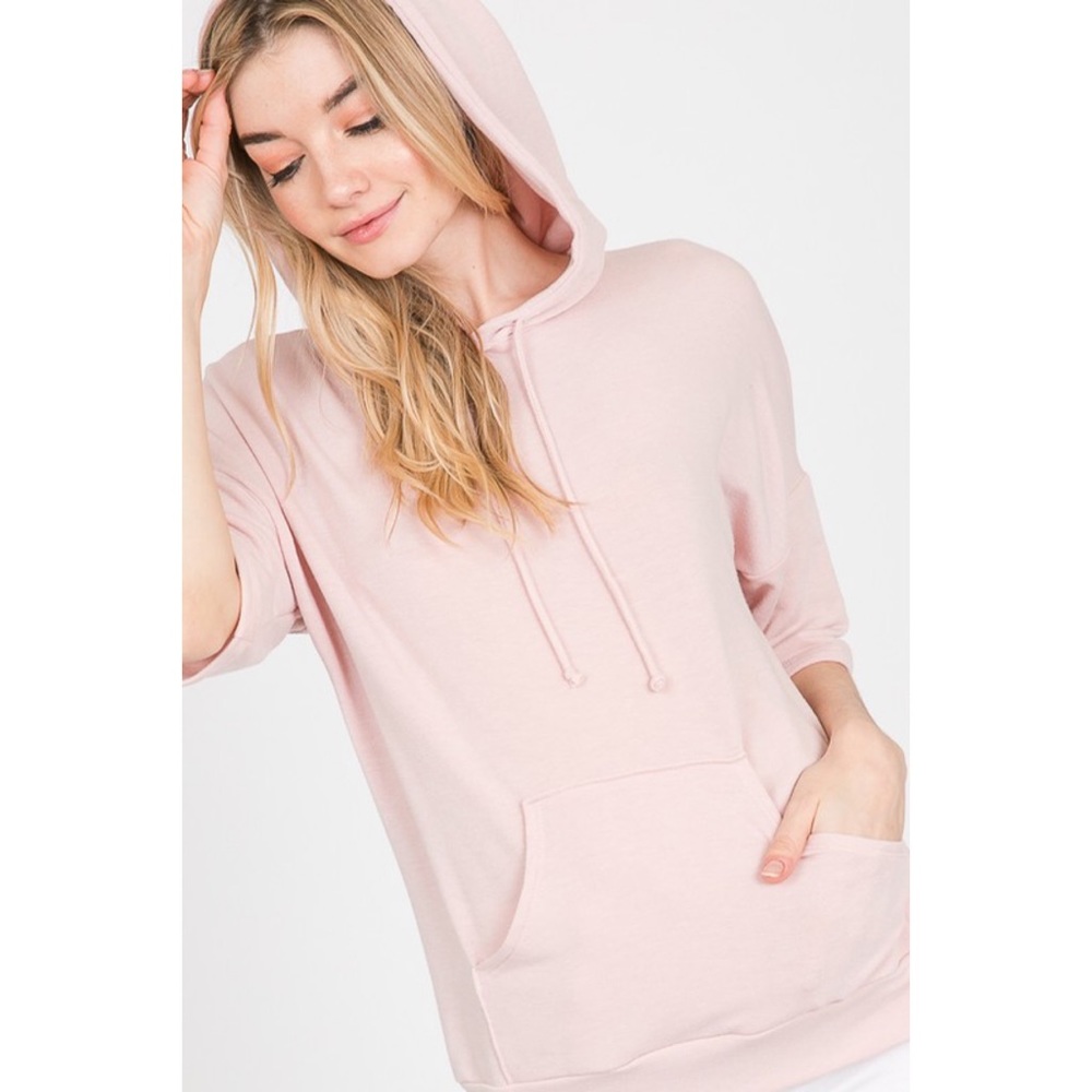 🥰SO SOFT 💕💗pink French terry hoodie - Picture 5 of 5